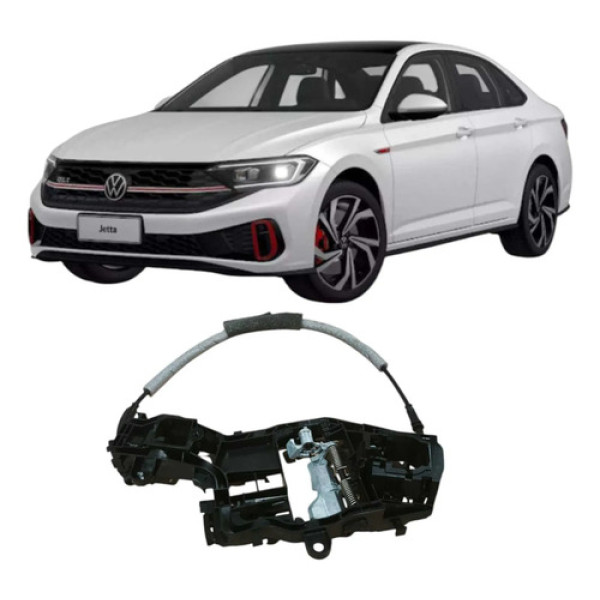 Suporte Maçaneta Traseira Esquerda Vw Jetta 2023 17a837811e Preto Traseira