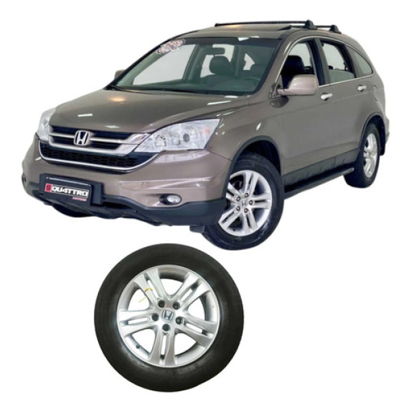 Roda Liga Aro 17 5 Furos Honda Cr V 2010 2.0 Original Preto