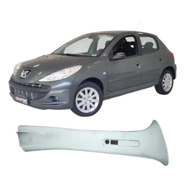 Moldura Coluna Cinto Esquerda Peugeot 207 2009 9643647077 Cinza