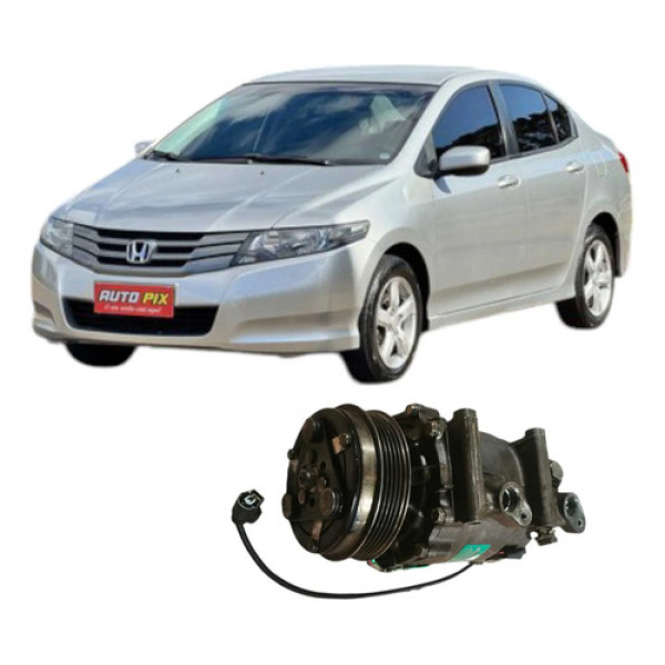 Compressor Ar Condicionado Honda City 2011 1.5 Aut Original