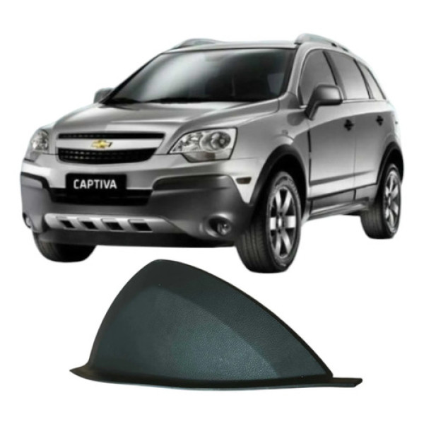 Moldura Acabamento Painel Esquerdo Chevrolet Captiva 2010 Preto Listras