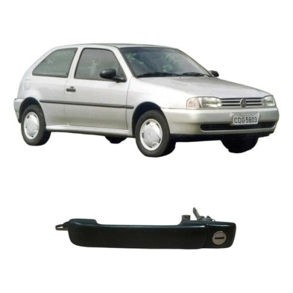Macaneta Ext Porta Esq Volkswagen Gol 1996 1.6 Original Preto Traseira