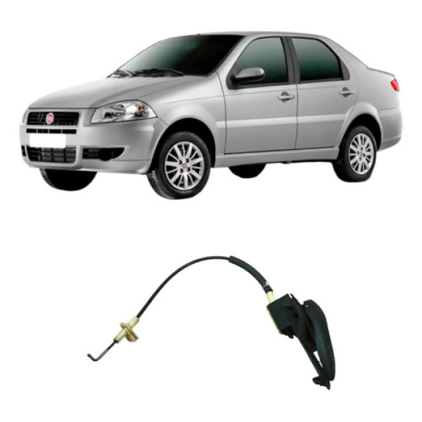 Maçaneta Interna Dianteira Esquerda Fiat Siena 2006 Preto Dianteira