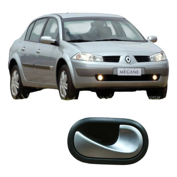 Maçaneta Dianteira Direita Renault Megane 2009 5005500006 Preto Dianteira