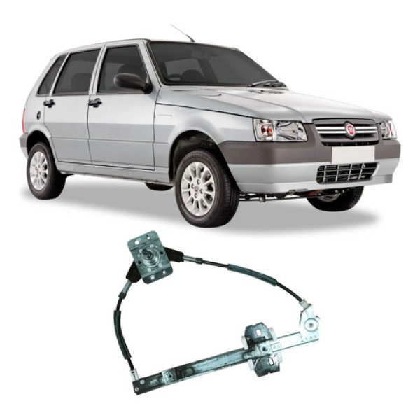 Maquina Vidro Traseiro Direito Fiat Uno 2004 1.0 Original
