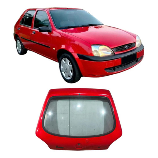 Tampa Traseira Ford Fiesta 2000 1.0 4p Original   Vermelho
