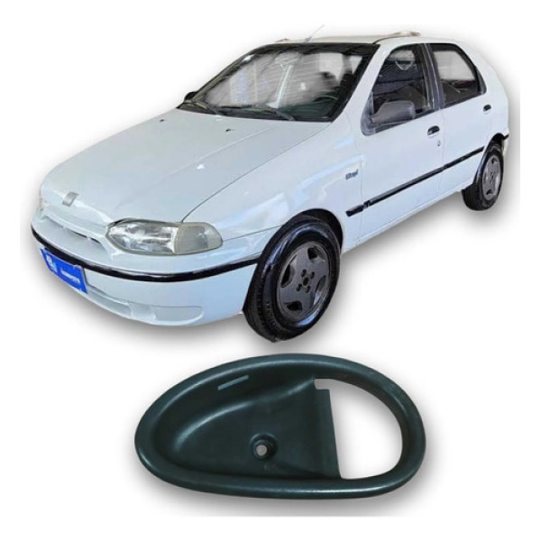 Moldura Maçaneta Interna Dianteira Esquerda Fiat Palio 1997 Preto Dianteira