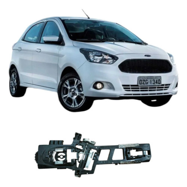 Suporte Maçaneta Traseira Esquerda Ford Ka 2015 1.0 Original Preto Traseira