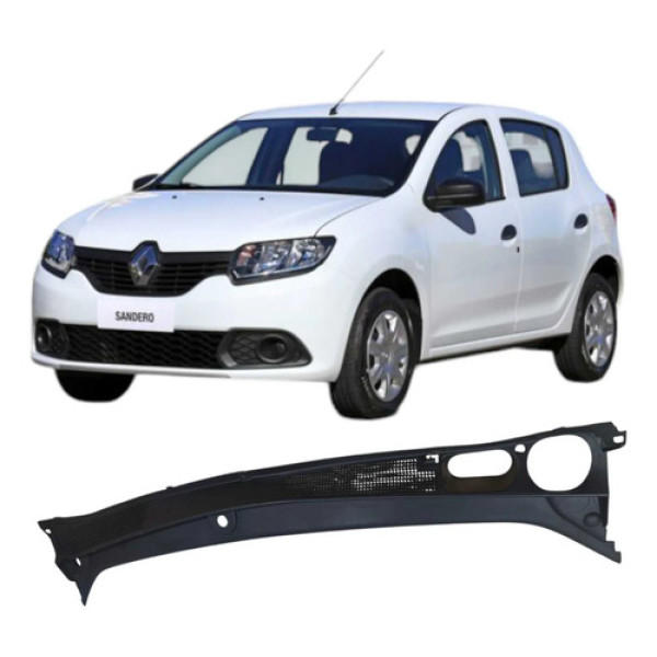 Grade Churrasqueira Renault Sandero 1.0 2017 Original Preto Brilhante