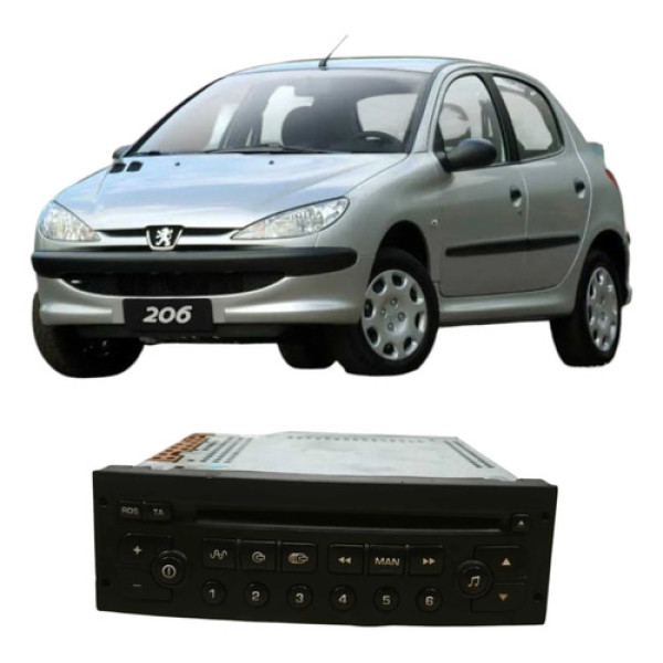 Radio Mp3 Dvd Peugeot 206 2009 1.4 2p Original