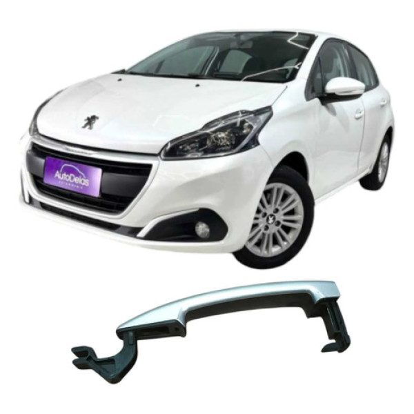 Maçanet Porta Traseira Esquerda Peugeot 208 2019 9670932280 Prateado Traseira