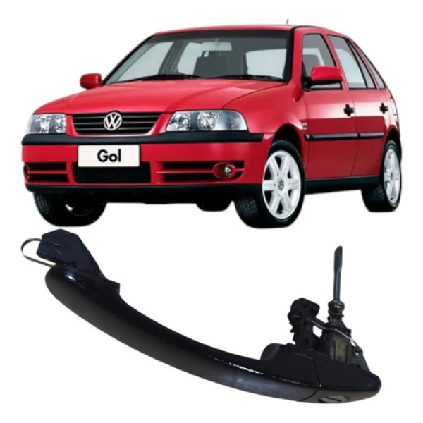 Maçaneta Externa Dianteira Esquerda Volkswagen Gol 2005 Prateado Dianteira