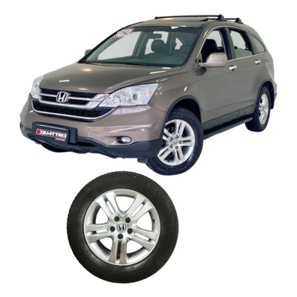 Roda Liga Aro 17 5 Furos Honda Cr V 2010 2.0 Original Preto