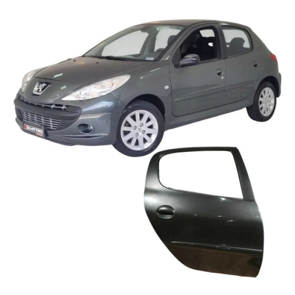 Porta Traseira Direita Peugeot 207 2009 1.4 Original  Dianteira Direito Cinza