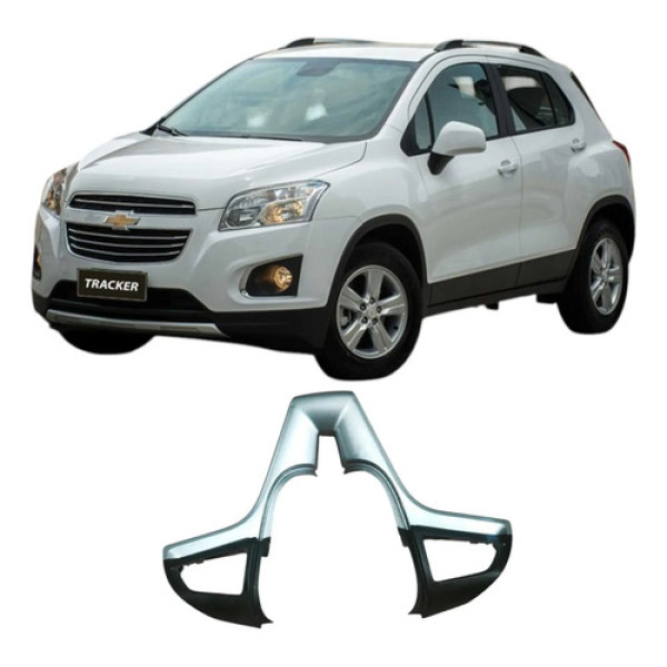 Moldura Volante Chevrolet Tracker 2015 1.8 Automatico Prateado