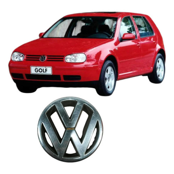 Emblema Dianteiro Volkswagen Gol 2003 2.0 Original Prateado