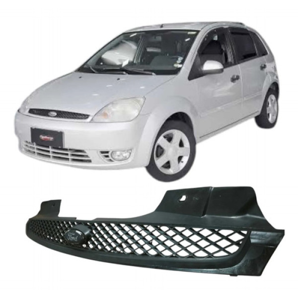 Grade Parachoque Ford Fiesta 2005 1.0 Original Preto Fosco