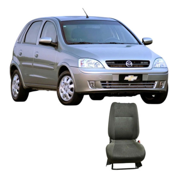 Banco Dianteiro Direito Chevrolet Corsa 2006 1.8 Original Cinza-escuro