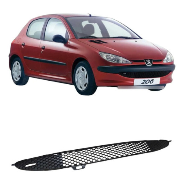 Grade Para-choque Original Peugeot 206 2008 1.4 9648291877 Prateado Fosco
