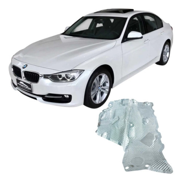 Protetor Canos Calor Termico Bmw 320i 2.0 Original Branco
