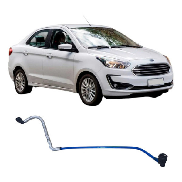 Mangueira Combustível Tanque Ford Ka 2018 1.0 3c E3b192030 Azul E Prata (com Proteção Metálica)