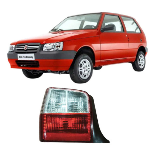 Lanterna Traseira Esquerda Fiat Uno Mille 2010 1.0 2p Esquerdo/motorista Vermelho