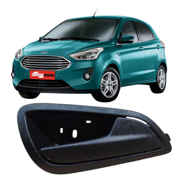 Maçaneta Interna Traseira Direita Ford Ka 2018 E3b5a22660 Preto Traseira