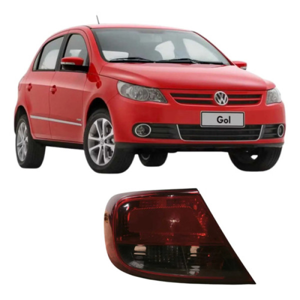 Lanterna Traseira Esquerda Vw Gol 2010 Original 5u6945095e Esquerdo/motorista Vermelho