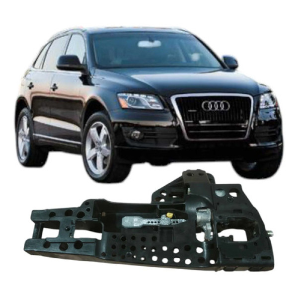 Suporte Maçaneta Traseira Direita Audi Q5 2012 Original Preto Traseira