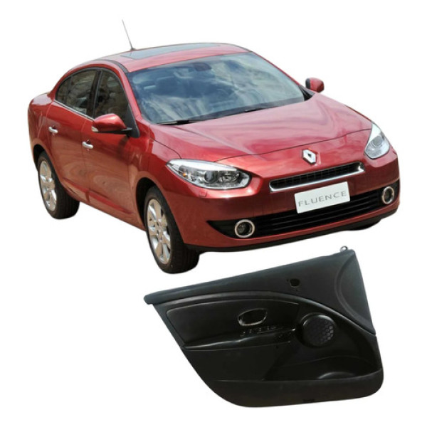 Forro Porta Dianteira Esquerda Fluence 2.0 2014 Original  Preto
