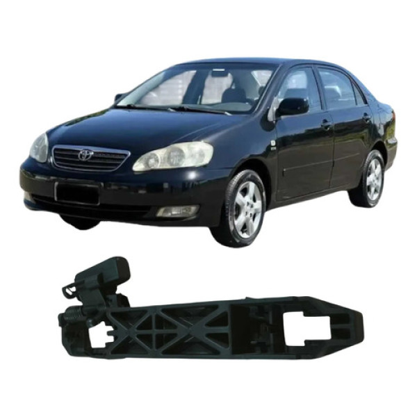 Suporte Maçaneta Dianteira Esquerda  Corolla 1.8 Original Preto Dianteira
