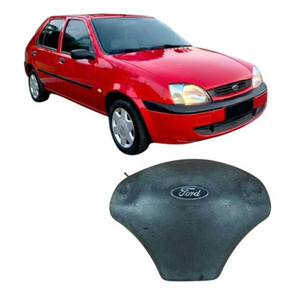 Capa Central Volante Ford Fiesta 2000 1.0 4p Original  Preto