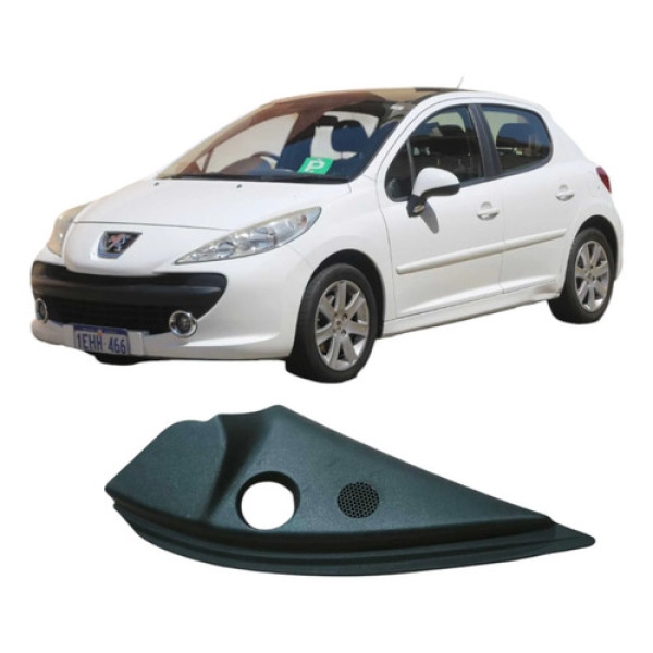 Moldura Retrovisor Esquerdo Peugeot 207 2009 9650062077 Preto