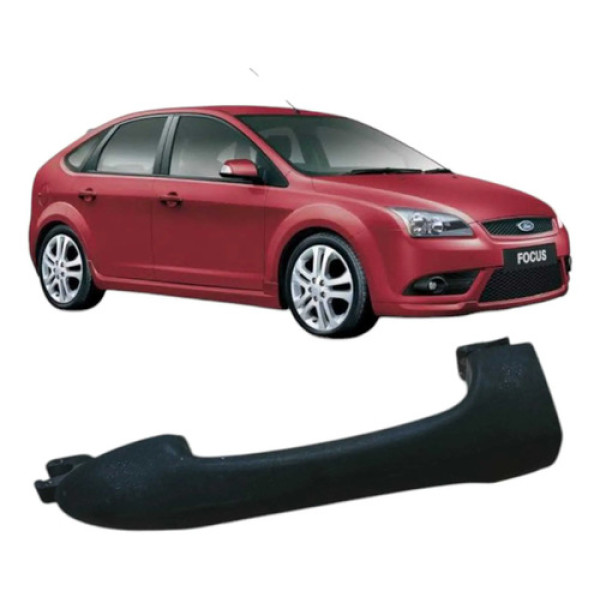 Maçaneta Dianteira Direita Focus 2008  Xs41a22 Original Preto Dianteira