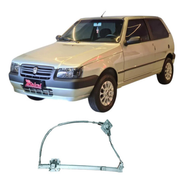 Maquina Dianteira Esquerda Fiat Uno 2010 1.0 2p Original