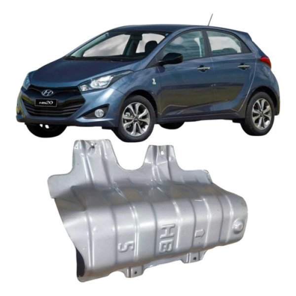 Defletor De Calor Do Tunel Externo Hyundai Hb20 1.0 3c 2017 Prateado