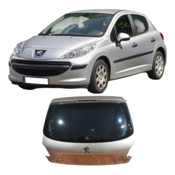 Tampa Porta Mala Com Vidro Peugeot 207 2009 1.4 Original Prateado