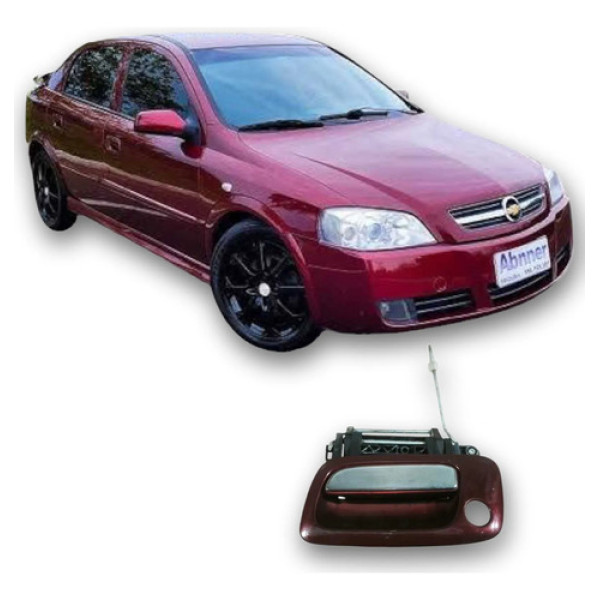 Maçaneta Porta Esquerda Chevrolet Astra 2002 2.0 Original  Vermelho Traseira