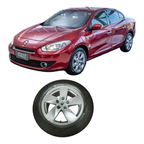 Pneu Roda Aro 16 5furos Renault Fluence 2014 2.0 Original Prateado