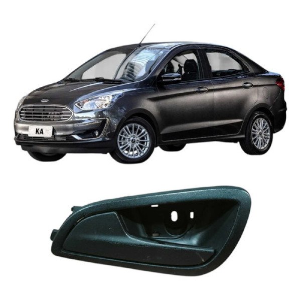 Maçaneta Dianteira Esquerda Ford Ka 2020 1.0 3c Original Preto Dianteira
