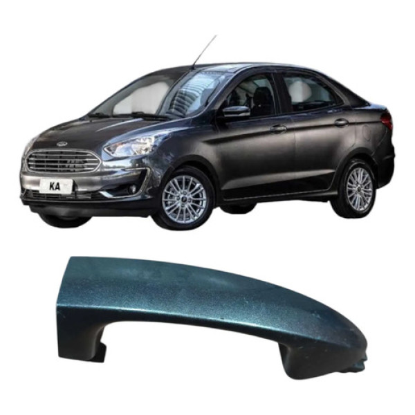 Maçaneta Traseira Esquerda Ford Ka 2019 1.5 3c Original Preto Traseira
