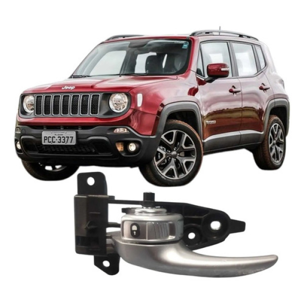 Maçaneta Porta Traseira Esquerda Jeep Renegade 2015- 2019 Cinza Traseira