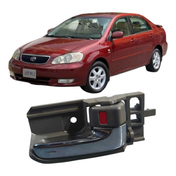 Maçaneta Interna Traseira Esquerda Corolla 2003-2008 Preto Traseira