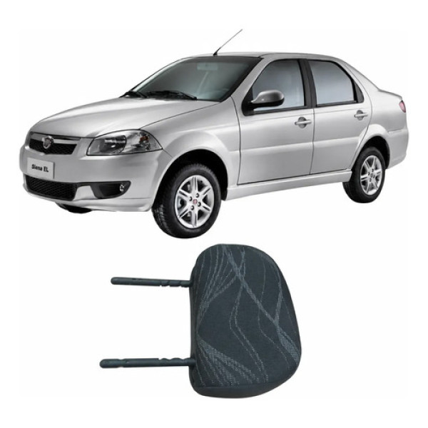 Encosto De Cabeça Dianteiro Fiat Siena 2013 Original Preto