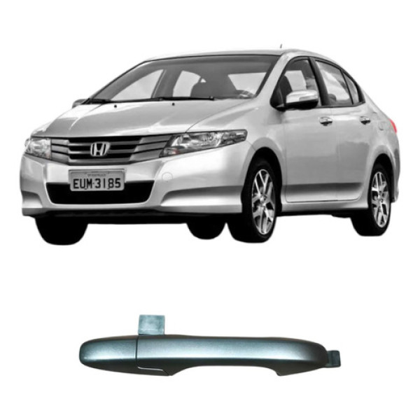 Maçaneta Dianteira Direita Honda City 2011 1.5 Original Prateado Dianteira