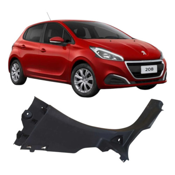 Soleira Porta Traseira Esquerda Peugeot 208 2019 Original Preto