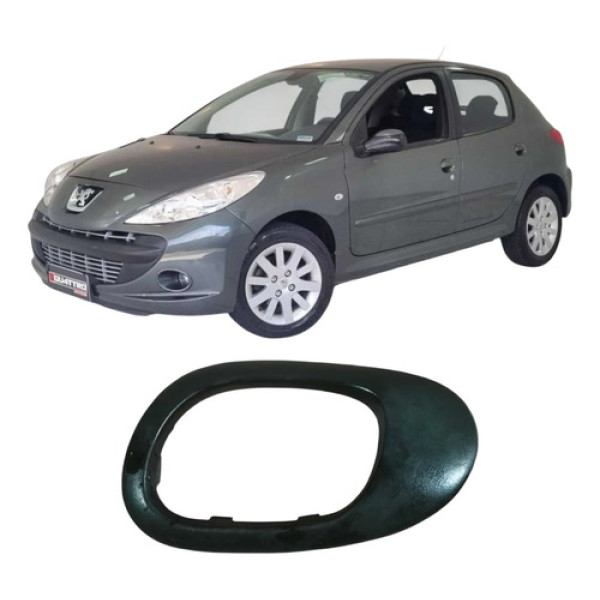 Moldura Maçaneta Dianteira Direita Peugeot 207 2009 Original Cinza Dianteira