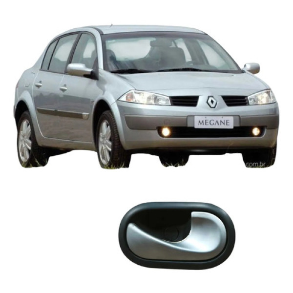 Maçaneta Traseira Direita Renault Megane 2009 5005500006 Preto Traseira