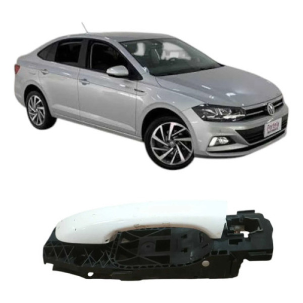 Maçaneta Traseira Direita Volkswagen Virtus 2020 Original Branco Traseira
