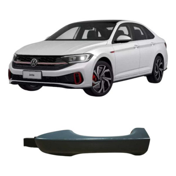 Maçaneta Traseira Esquerdo Vw Jetta 2023 2.0 Gli 17a837205 Cinza Traseira